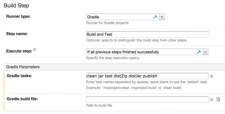 Gradle Build Step