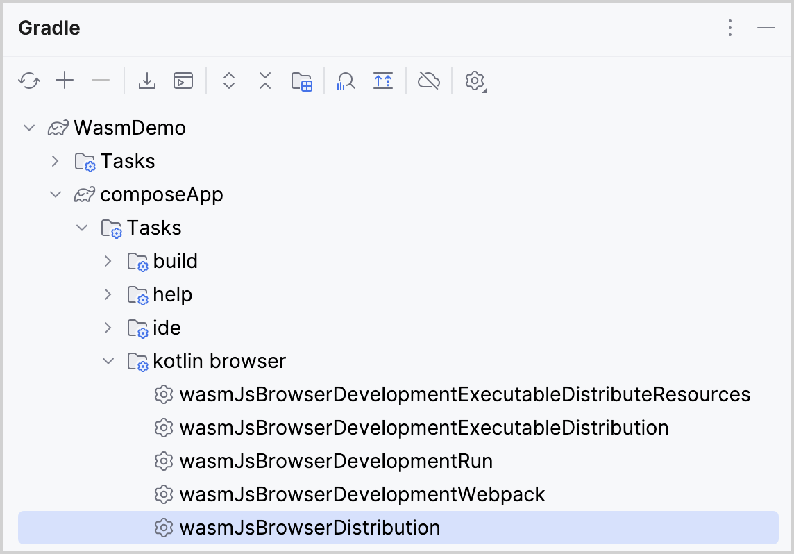 Run the Gradle task